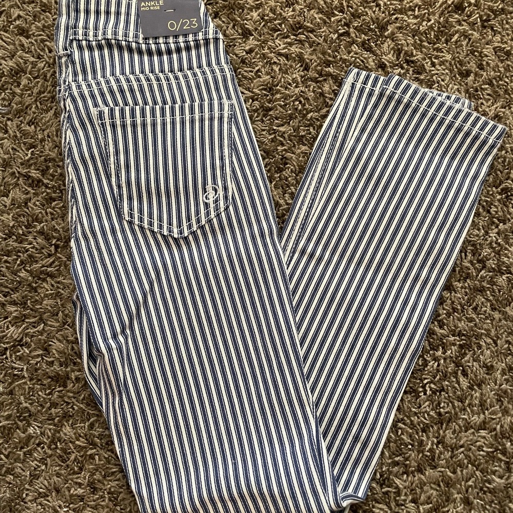 Striped Skinny Jeans